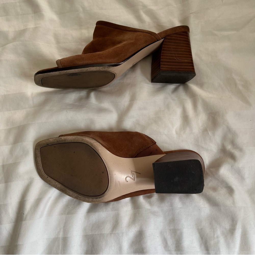 Naturalizer Camel Suede Block Heel Mule - image 2